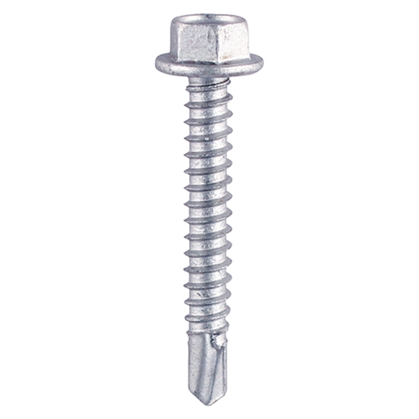 TIMco Self-Drilling Screws - Hex - 5.5 x 32 (12 x 1 1/4) For Light Section Steel - Zinc
