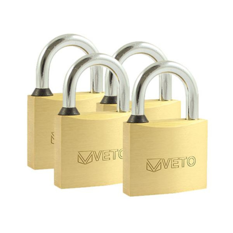 Veto Brass Padlock - 40mm x 4 K/A