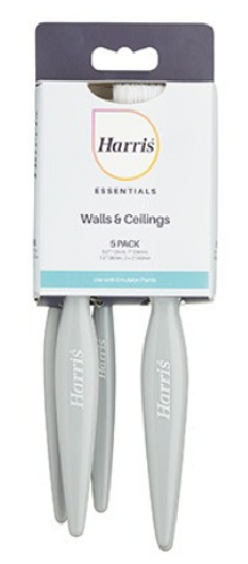 Harris Essentials Walls & Ceilings Paint Brush 5 Pack