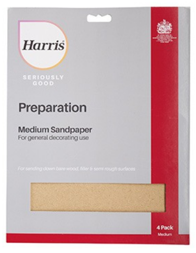 Harris Seriously Good Sandpaper Medium - Pack of 4