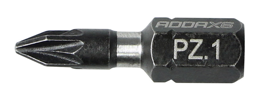 Addax X6 Impact Driver Bits - PZ1 x 25 - Tic Tac Box of 10