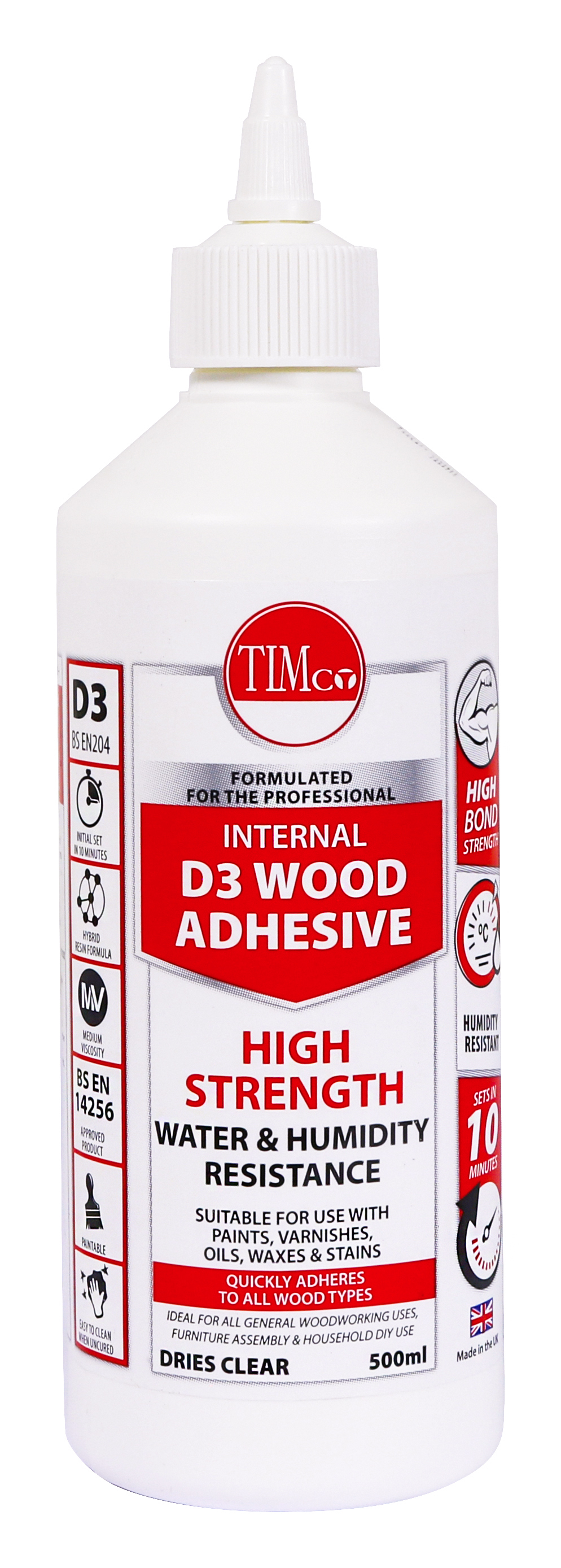 TIMco Internal D3 Wood Adhesive Glue 500ml