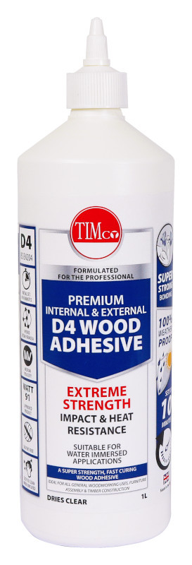 TIMco Internal  & External D4 Wood Adhesive 1L