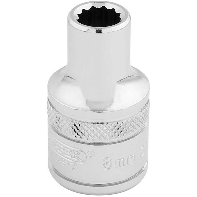 DRAPER Expert 8mm 1/2" Square Drive Hi-Torq® 12 Point Socket  33038