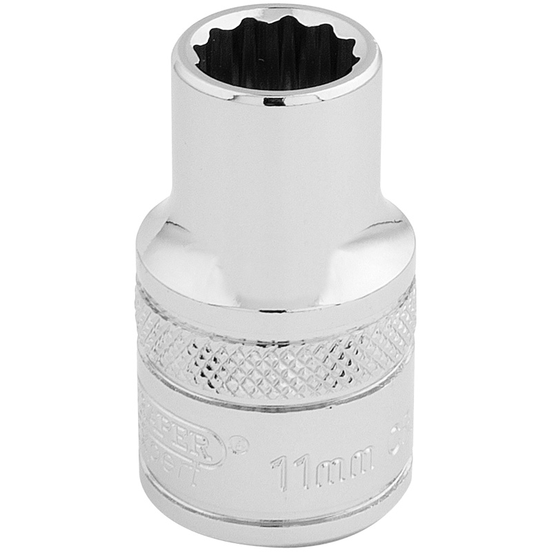 DRAPER Expert 11mm 1/2" Square Drive Hi-Torq® 12 Point Socket  33095