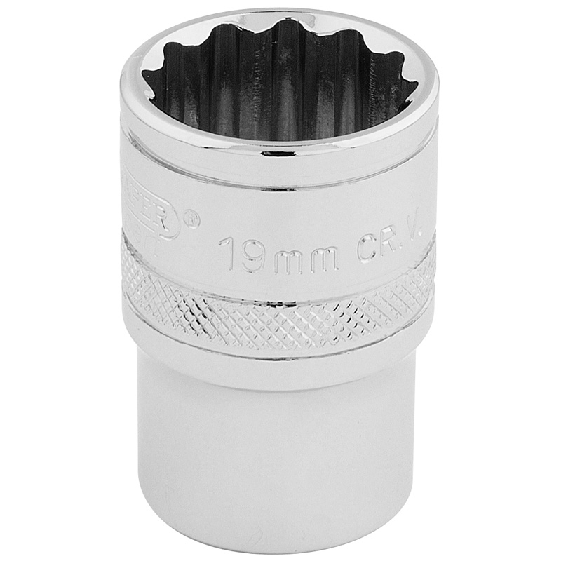DRAPER Expert 19mm 1/2" Square Drive Hi-Torq® 12 Point Socket  33231