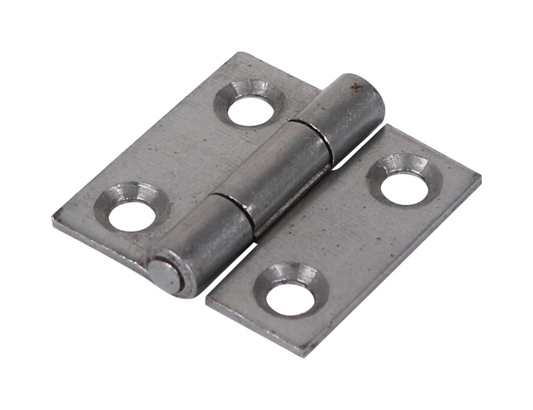 Veto Pair of Butt Hinges - Fixed Pin - Steel - Self Colour - 25 x 25