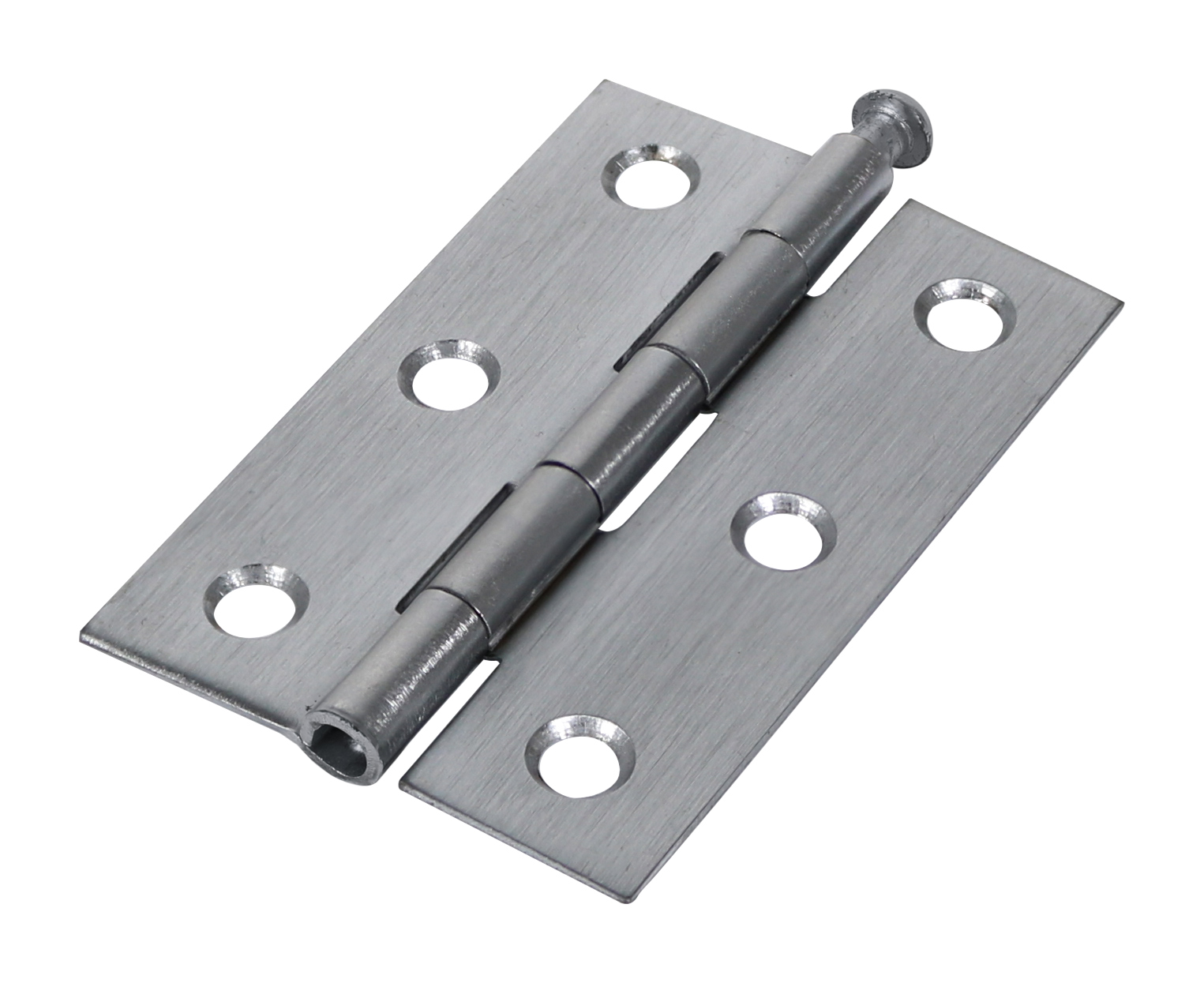 Veto Pair of Butt Hinges - Loose Pin - Steel - Satin Chrome - 75 x 50