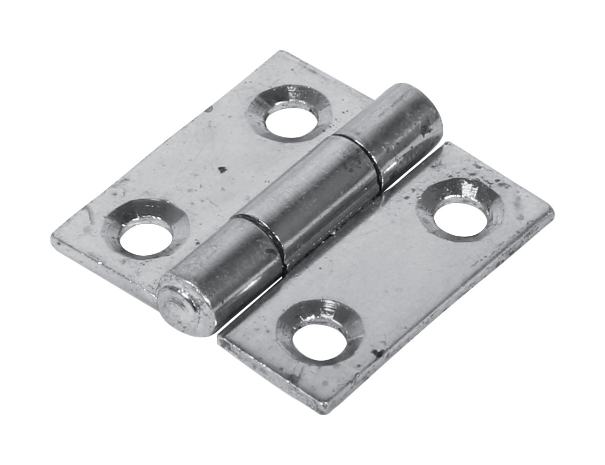 Veto Pair of Butt Hinges - Fixed Pin - Steel - Zinc - 25 x 25