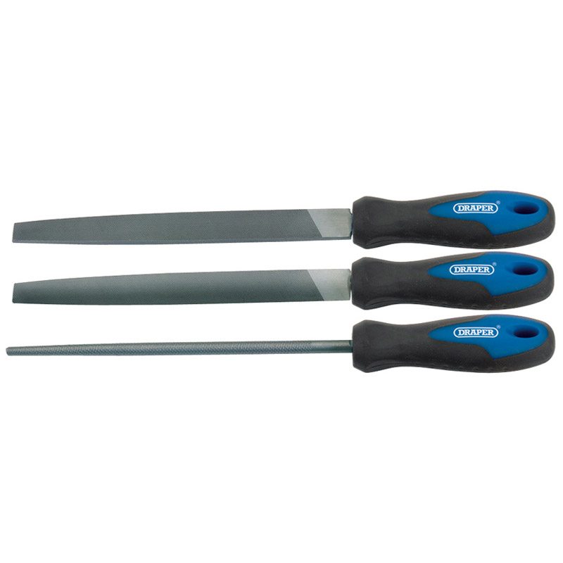DRAPER 200mm Soft Grip Engineers File Set (3 Piece) 44963
