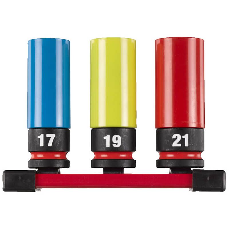 Milwaukee 1/2" Automotive Impact Socket Set - 3pcs