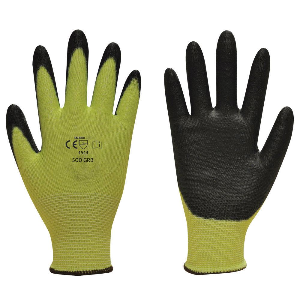 500 GRB Green Black Cut Level 5 Protection Gloves SIZE LARGE / SIZE 9