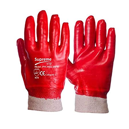 PVC Full Dip Knit Work Gloves – Size 10 / Size XL