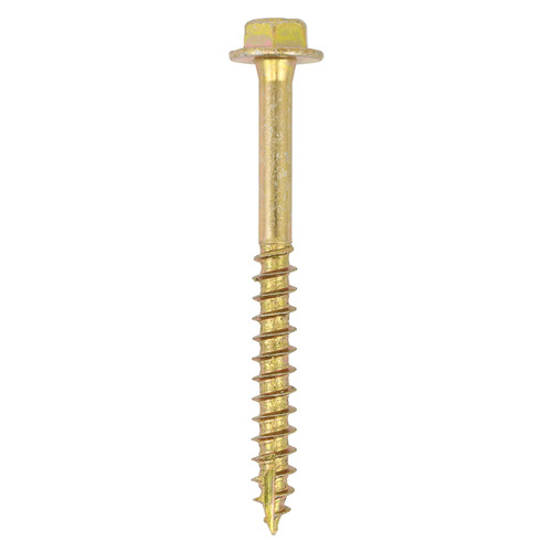 TIMco 6.0 x 50 Advanced Solo Coach Screws - Hex Flange - Yellow