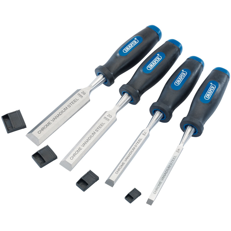 DRAPER Bevel Edge Wood Chisel Set (4 Piece) 83351