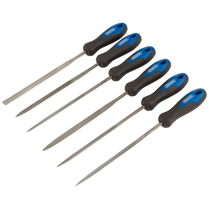 DRAPER 140mm Soft Grip Needle File Set (6 Piece) 83982