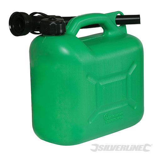 Silverline Plastic Fuel Can 5Ltr Green