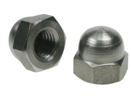 M8  Hexagon Dome Nuts  Mild Steel   Self Colour  DIN  1587