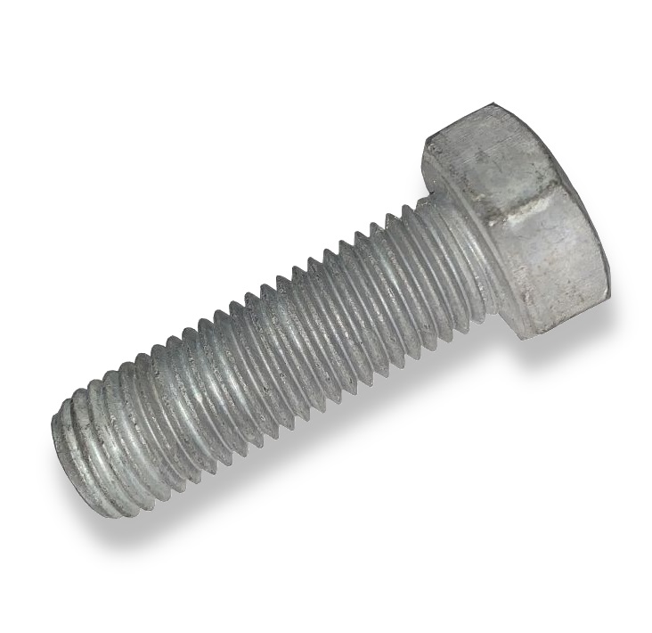 M14 x 50 Hexagon Set Screws High Tensile  Grade 8.8 Galvanised DIN 933