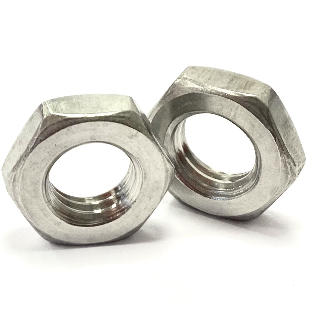 M6  Hexagon  Lock  ( Half )  Nuts  Stainless Steel A4(316)  DIN 439
