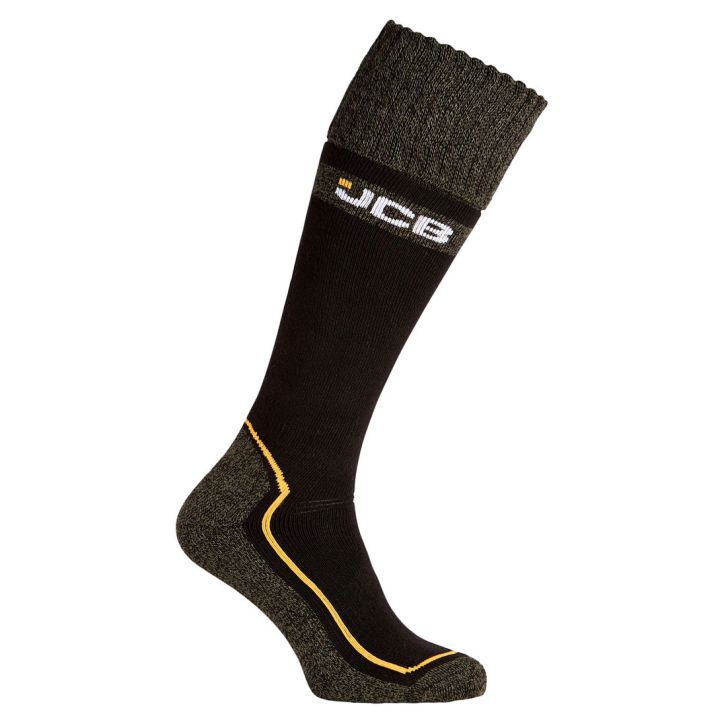 JCB Pro Tech Welly Socks Black Size 9 - 12