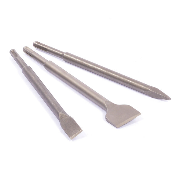 Vaunt SDS+ Chisel Set – 3 Piece (Point, 20mm Chisel & 40mm Chisel)