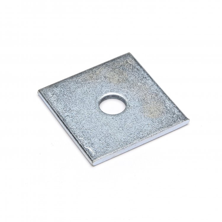 M10 x 40mm x 40mm (5mm Thick) Square Plate Washers Zinc DIN 436