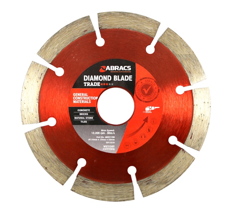 Abracs Diamond Blade 115mm x 10mm x 22mm GCM - Trade