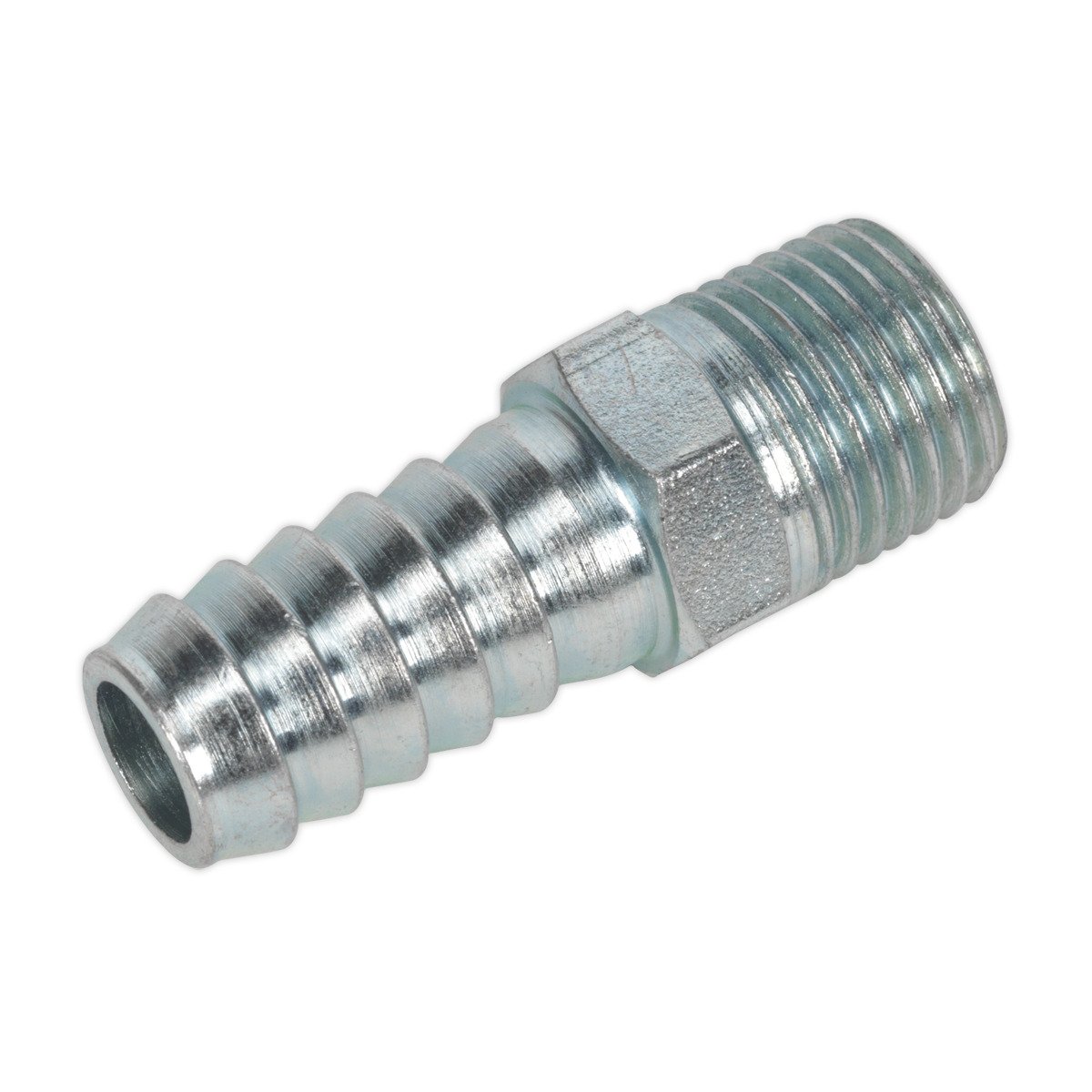 Sealey Screwed Tailpiece Male 1/4"BSPT – 3/8" Hose Pack of 5