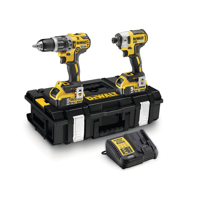 Dewalt XR DCK266P2 18v Brushless Hammer Drill Driver & Impact Driver Twin Pack Kit