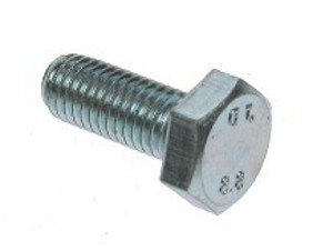 M10 x 12 Hexagon Set Screws High Tensile Grade 8.8 Zinc Plated DIN 933
