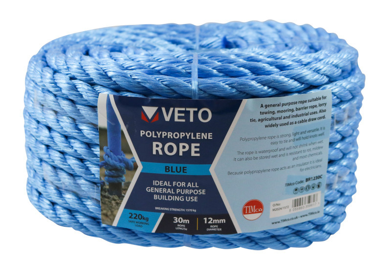 Veto Polypropylene Rope - Coil – 12mm x 30m