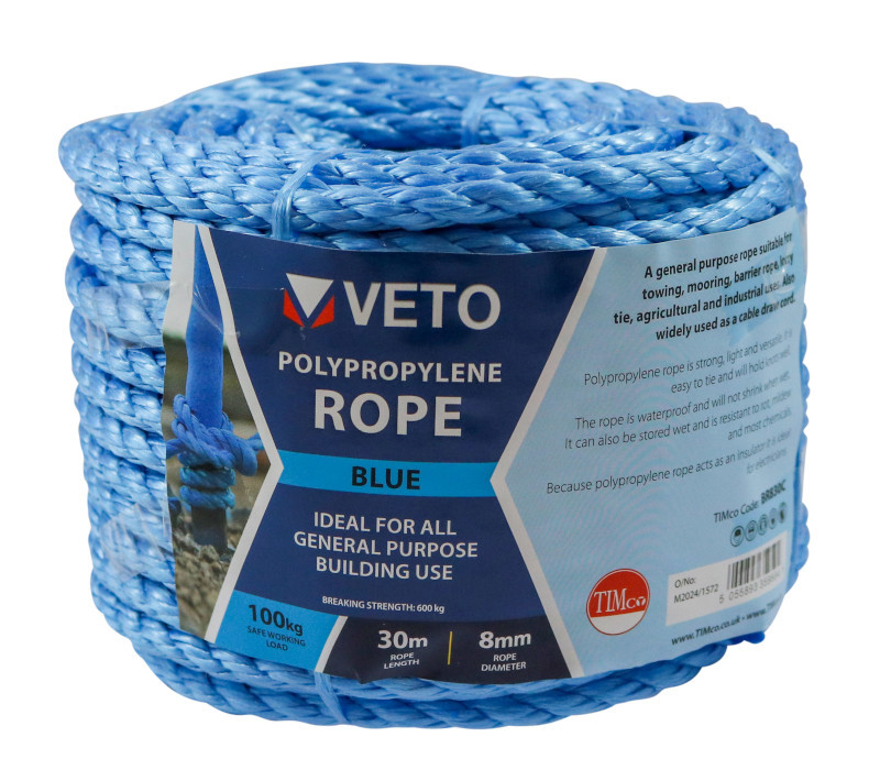 Veto Polypropylene Rope - Coil – 8mm x 30m