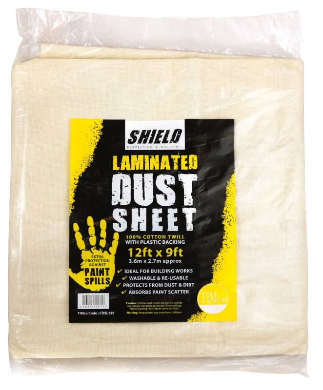 TIMco Shield Laminated Dust Sheet - 12ft x 9ft