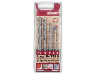 5pcs LONG LIFE  MASONRY DRILL SET 4-10mm