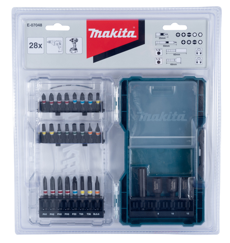 Makita 28pc DRIVER AND BIT SET - E-07048
