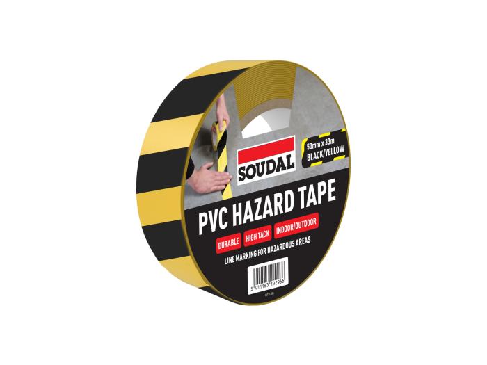 PVC Hazard Yellow & Black Warning Adhesive Tape