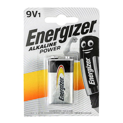 Energizer Alkaline Power 9V Battery Pack of 1