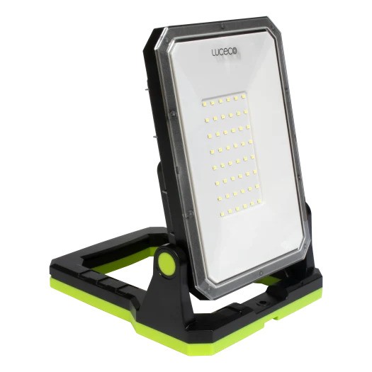Luceco Rechargeable Folding Magnetic Worklight 1300LM 10W 6500K With Power Bank - USB-C Charged