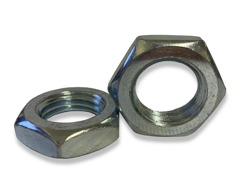 M10  Hexagon  Lock (Half) Nuts  Grade 4  Zinc Plated  DIN  439 B