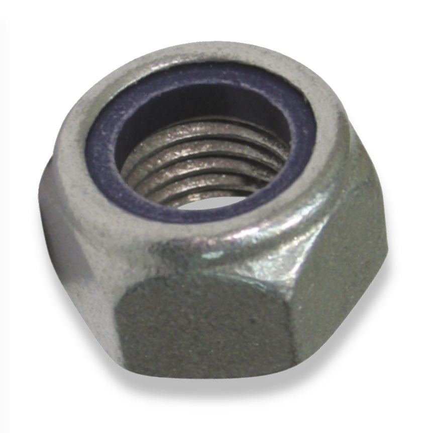 M8 Hexagon Nyloc Nuts Grade 8 Type T Galvanised DIN 985