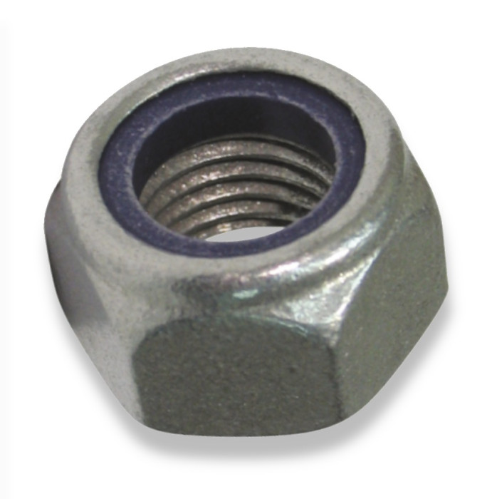 M24 Hexagon Nyloc Nuts Grade 10 Type T Galvanised DIN 985