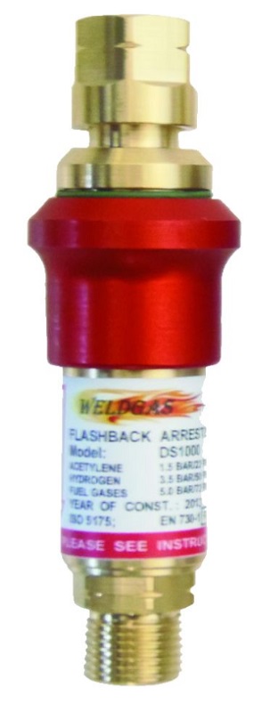 WeldGas Single Stage 2 Gauges Propane Regulator 4 Bar, Side Entry