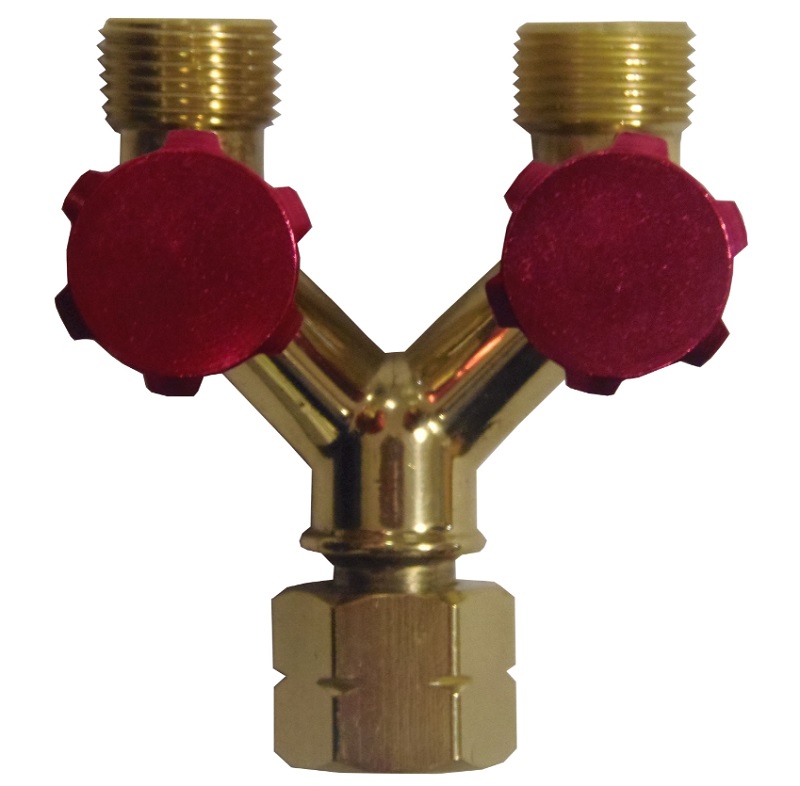Weldgas Left Hand Y Twin Outlet