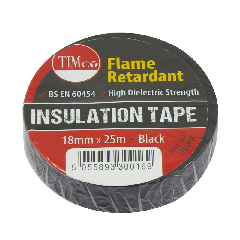 TimCo PVC Insulation Tape – Black – 25m x 18mm