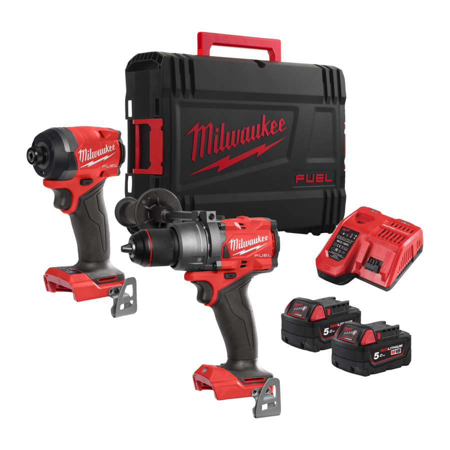 Milwaukee M18FPP2A3-502X Combi Drill & Impact Driver Power Pack