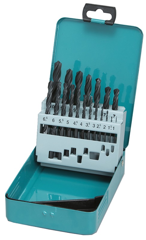 Makita 19 Piece HSS Ground Point Drill Bit Set 1-10mm - D-54081