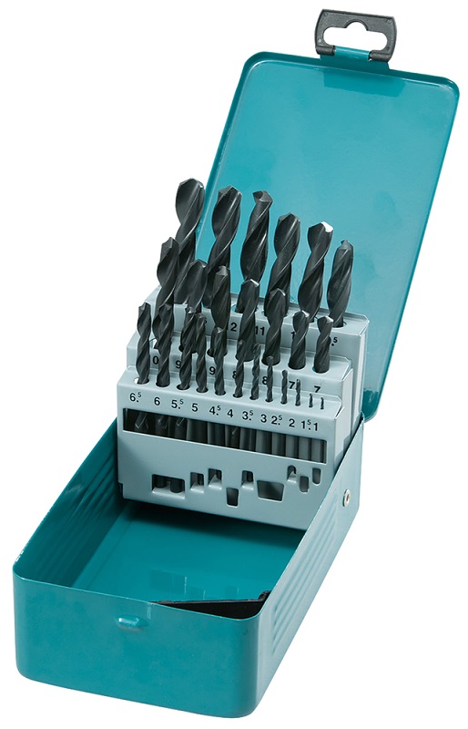 Makita 25 Piece HSS Ground Point Drill Bit Set 1-13mm - D-54097