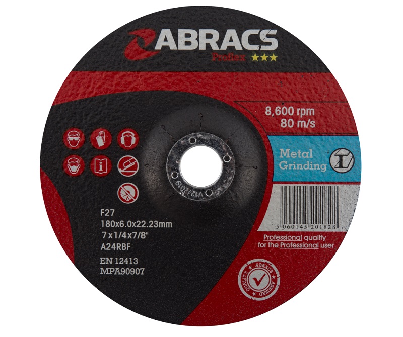 Abracs Proflex 178mm x 6mm x 22mm DPC Metal Grinding Disc