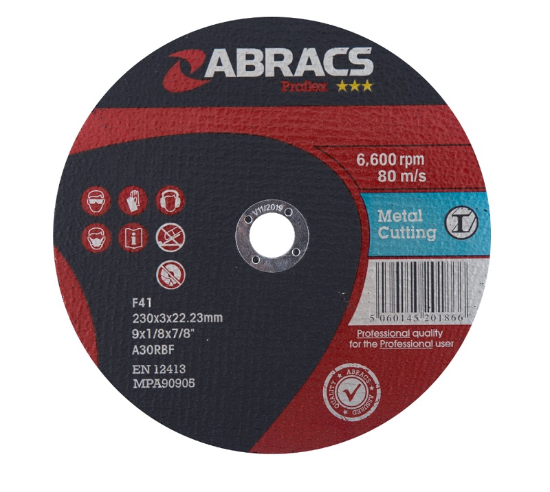 Abracs Proflex 230mm x 3mm x 22mm Flat Metal Cutting Disc